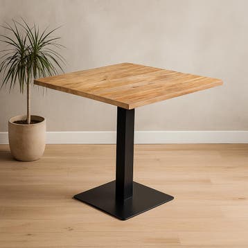 Mangohout Horecatafel Vierkant 80x80 cm, Huis en Inrichting, Tafels | Eettafels, Verzenden, Vierkant, Nieuw, Industriële meubels