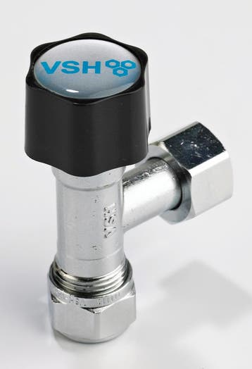 VSH hoekstopkraan vernikkeld 3/8 x 12mm knel, Ophalen of Verzenden, Nieuw