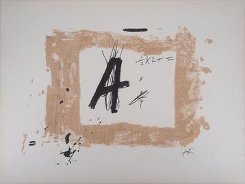 Antoni Tapies (1923-2012) - Hommage à la mathématique