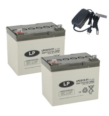 Landport (LP) 2x LPCG12-31 accus 12 volt 31 ah + IMPULS II, Ophalen of Verzenden, Nieuw