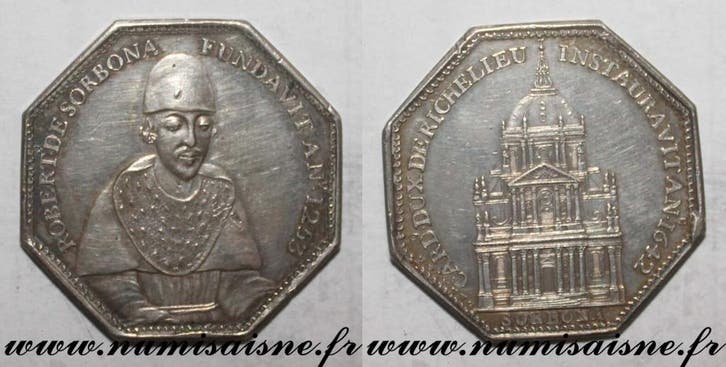 Ohne Jahr France Medal 75 Paris Robert De Sorbon La Sorbo..., Postzegels en Munten, Penningen en Medailles, Verzenden