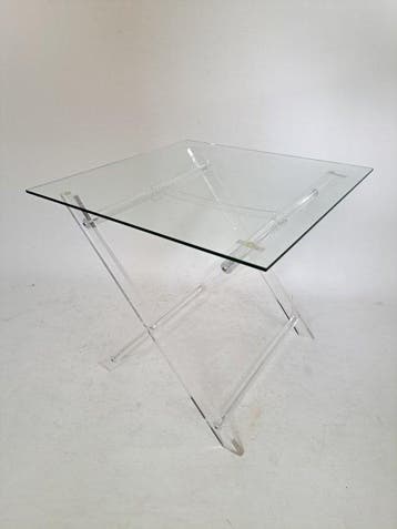Bijzettafel - Glas, Acryl
