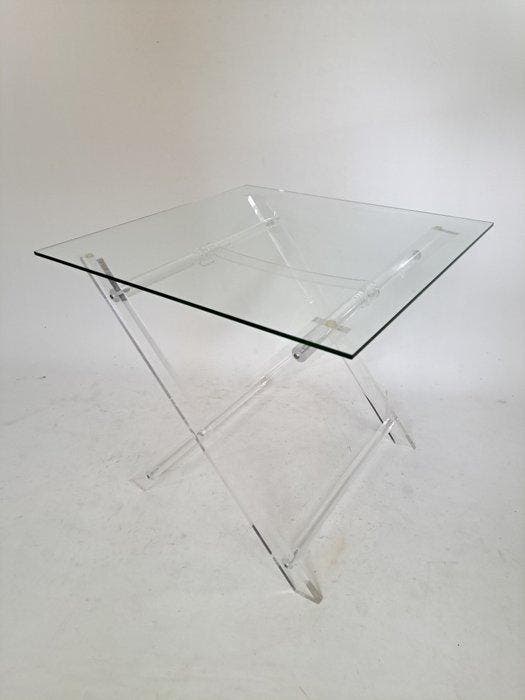 Bijzettafel - Glas, Acryl, Antiek en Kunst, Kunst | Designobjecten