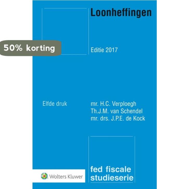 Loonheffingen 2017 9789013141238 J.P.E de Kock, Boeken, Wetenschap, Zo goed als nieuw, Verzenden