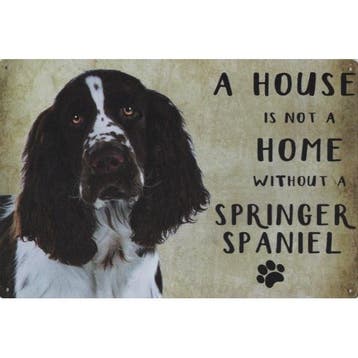 Wandbord - A House Is Not A Home Without A Spinger Spaniel, Ophalen of Verzenden, Nieuw