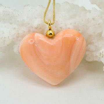 Koraal - Zilver, Verguld - Ketting met hanger - Hart van