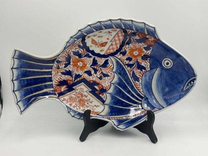 Schotel - Porselein - vis-Meiji period, Antiek en Kunst, Antiek | Overige Antiek