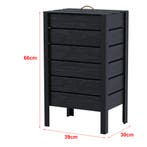 Wäschekorb Holmegaard Holz Schwarz [en.casa], Verzenden, Nieuw