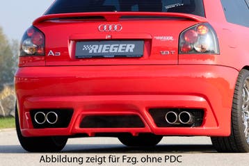 Rieger achterbumper | geschikt voor Audi A3 8L | ABS-Kunstst, Verzenden, Nieuw, Audi
