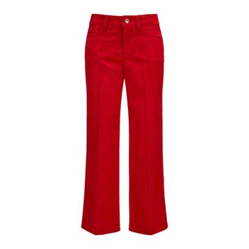 Cambio • rode ribfluwelen broek Francesca • 34, Kleding | Dames, Broeken en Pantalons, Cambio, Verzenden, Nieuw, Maat 34 (XS) of kleiner