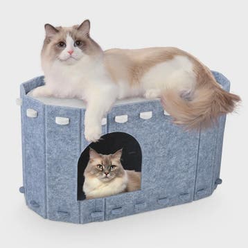 Dubbele Katten Tunnel met Uitneembare Wasbare Filtdelen - Co, Verzenden, Nieuw
