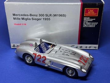 Mercedes - Mille Miglia - Stirling Moss - 1955 - Schaal 1:18, Nieuw
