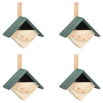 vidaXL Vogelhuisjes 4 st 24x16x30 cm vurenhout, Verzenden, Nieuw