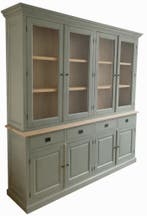 Buffetkast Dronten Engels groen  eiken interieur 220cm, Huis en Inrichting, Ophalen of Verzenden, Nieuw