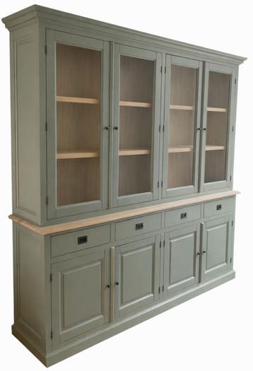 Buffetkast Dronten Engels groen  eiken interieur 220cm, Ophalen of Verzenden, Nieuw