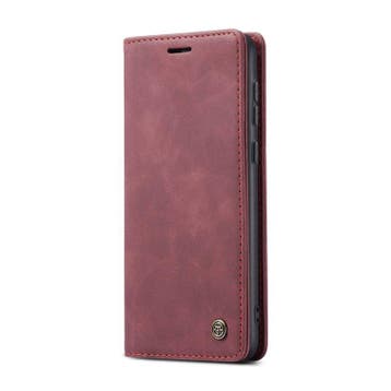 CaseMe book case leer - Samsung Galaxy A35 - rood, Verzenden, Nieuw