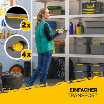 Opbergbox Grijs/Antraciet 58x39x25cm stapelbaar 40L, Verzenden, Nieuw
