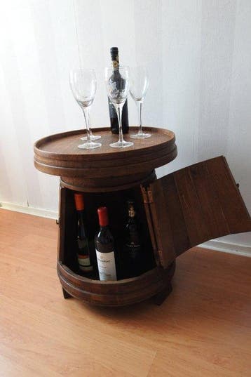 Bijzettafel - Eik - bar, cabinet