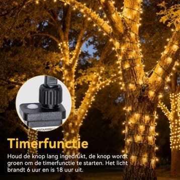 LED lichtsnoer - Kerstverlichting - 15 meter - Voor binnen e, Verzenden, Zo goed als nieuw