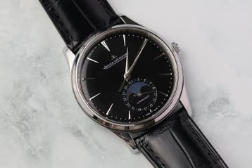 Jaeger-LeCoultre Master Ultra Thin Moon Q1368471 2022, Overige merken, Leer, Staal, Polshorloge
