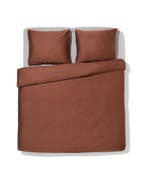 HEMA Dekbedovertrek 200x200/220cm hotel katoen satijn bruin, Huis en Inrichting, Verzenden, Nieuw, Bruin