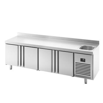 GGM Gastro | Koelwerkbank PREMIUM PLUS - 2452x600mm - inhoud, Verzenden, Nieuw in verpakking, RVS Meubilair