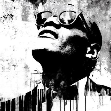 David Law (1967) - Ray Charles (Stencil)
