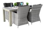 Cancun-Avalon Tuinset 4 Personen - Polystone / Natural Grey, Verzenden, Nieuw