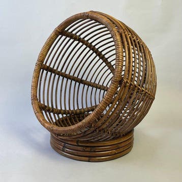 Mand - Vintage - Mid-Century - cane and Rattan, Cat or