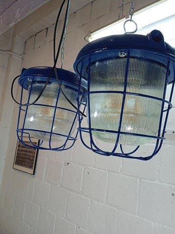Plafondlamp - Vintage industriële bunkerlamp hanglamp -