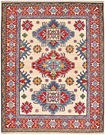 Afghan, Kazak, Prachtig handgeknoopt traditioneel, Nieuw