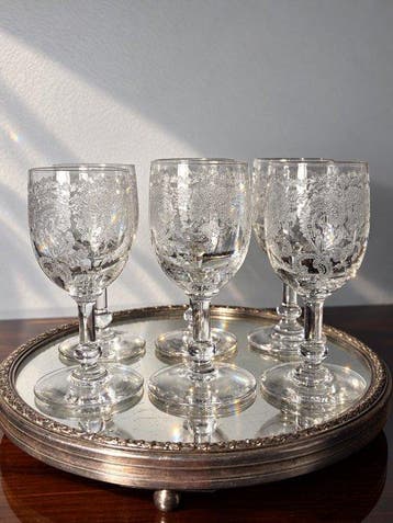 french production - Drinkservies voor 6 (6) - Kristal, Antiek en Kunst