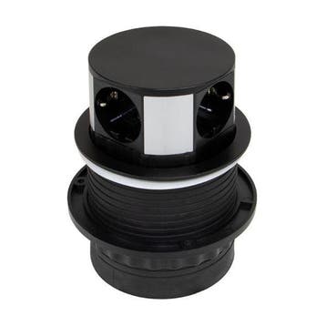 Inbouw stopcontact pop up van Emuca, 3 stopcontacten, 2...., Nieuw