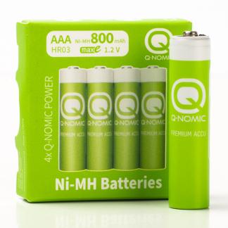Oplaadbare AAA batterijen | Q-Nomic | 4 stuks, Doe-het-zelf en Verbouw, Gereedschap | Machine-onderdelen en Toebehoren, Nieuw