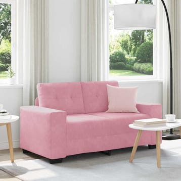 vidaXL Loveseat Roze 160 cm Fluweel, Verzenden, Nieuw, Stof