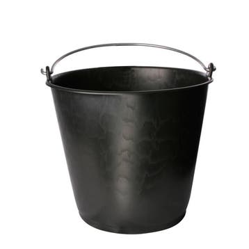 Bouwemmer 20 liter zwart, Nieuw