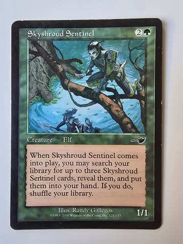 SKYSHROUD SENTINEL (NEMESIS) (HEAVILY PLAYED) (121/143), Verzenden, Gebruikt