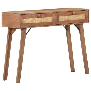 vidaXL Wandtafel 100x35x76 cm massief mangohout, Verzenden, Nieuw, 60 cm of meer