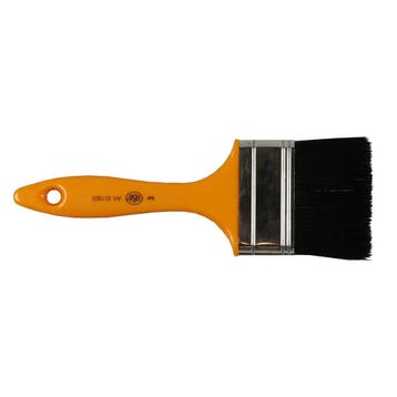 Benson Platte kwast - 70 mm breed - Geel/Zwart - Zwarte h..., Doe-het-zelf en Verbouw, Schildersmaterialen, Ophalen of Verzenden