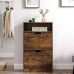 Schoenenkast met 2 Kleppen en Opbergvak – 60×24×102 cm, Verzenden, Nieuw