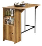 Industriële Bartafel 120×95 cm met Kast en Opbergruimte, Verzenden, Nieuw