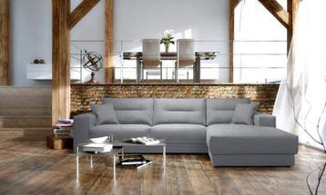 Loungebank Venray - loungebanken - Zilver, Nieuw, 150 cm of meer, Stof, 250 tot 300 cm