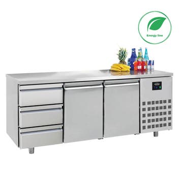 Combisteel Koelwerkbank | 474L | 2 Deuren + 3 Laden (1/1 GN), Ophalen of Verzenden, Nieuw