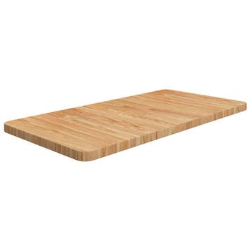 vidaXL Wastafelblad 80x40x2,5cm behandeld massief hout, Huis en Inrichting, Verzenden, Nieuw, Bruin