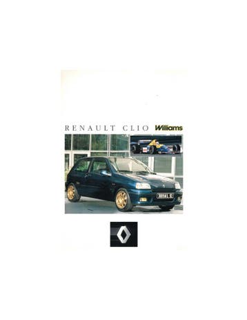 1993 RENAULT CLIO WILLIAMS LEAFLET, Nieuw, Renault, Author