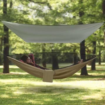 Hangmat met Waterdicht Zeildoek, Muggennet en Opbergvak, Verzenden, Nieuw