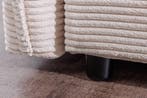 Design slaapbank APARTMENT 215cm beige corduroy 3-zits bank, Ophalen of Verzenden, Nieuw