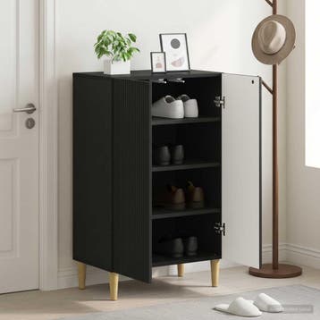 vidaXL Schoenenkast ARNHEM 59,5 x 39,5 x 90 cm Bewerkt hout, Verzenden, Nieuw