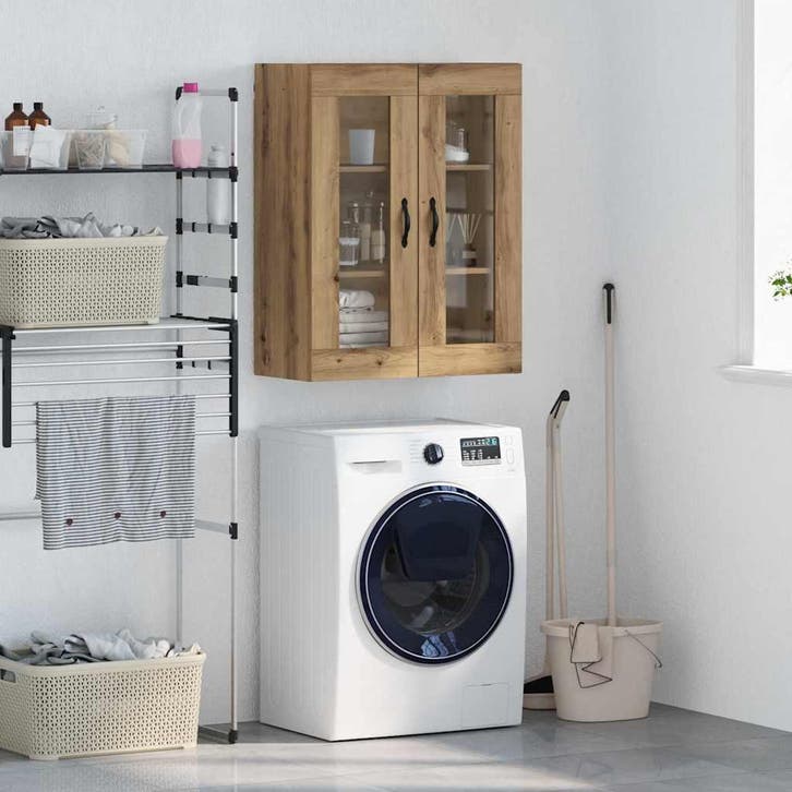 vidaXL Wandkast Artisan Eiken 69,5 x 34 x 90 cm, Huis en Inrichting, Kasten | Buffetkasten, Nieuw, Minder dan 50 cm, Overige houtsoorten