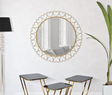 WANDSPIEGEL HARTJES CM Ø 80X2,5, Huis en Inrichting, Woonaccessoires | Spiegels, Ophalen of Verzenden, Nieuw